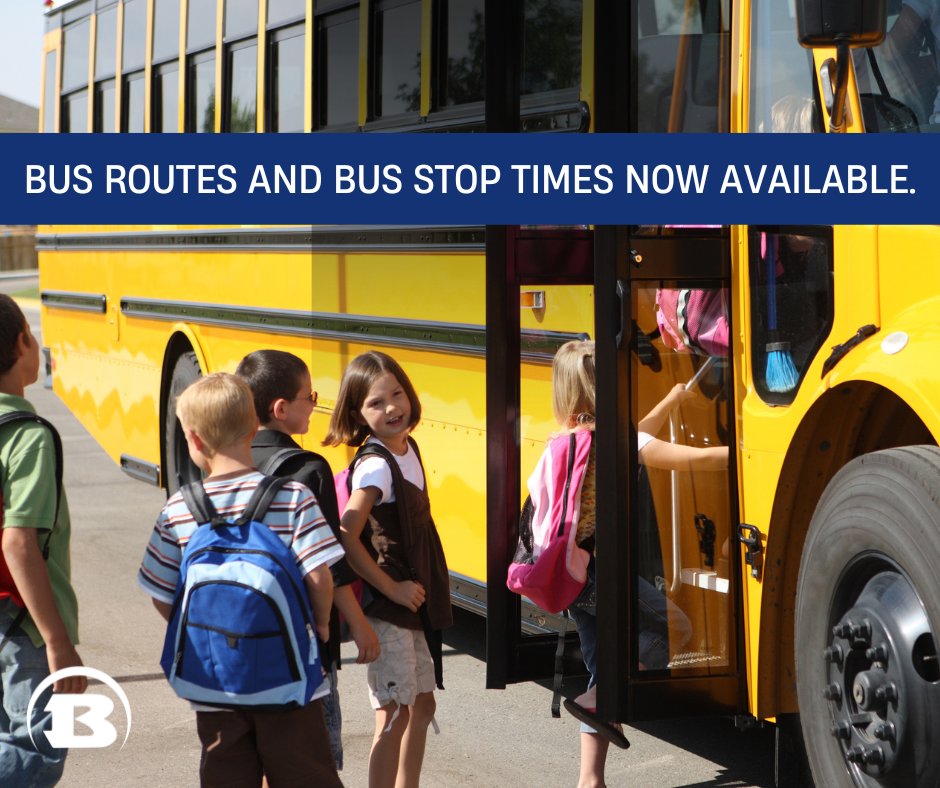 Bus routes and bus stop times are now available in infoFinder i. Locate infoFinder i through the Bryant Public Schools app or at bryantschools.org/page/transport…. Select Bus Routes.

Please call the Transportation Office at 653-5150 for assistance or additional information.