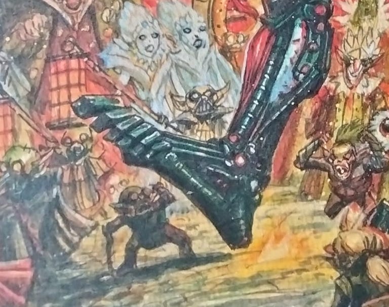 PatMillsComics's tweet photo. Olivier's coloured Deucalion in Dracula's Victory Parade does not disappoint! Great fun poring over all the characters, like the unfortunate fellow about to become a smear in the road!
#requiemvampireknight https://t.co/dZ2uGZ8Id2