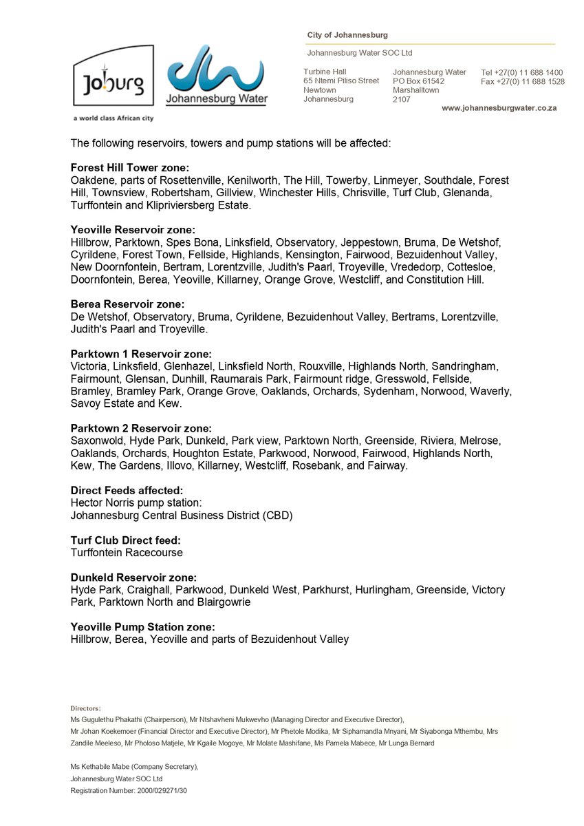 Johannesburg Water tweet media
