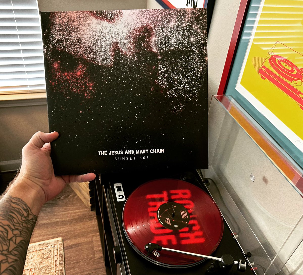 Kicking off my morning with the newly released Sunset 666 (Live At The Hollywood Palladium), a live album by The Jesus & Mary Chain recorded in 2018. #thejesusandmarychain #vinyl
