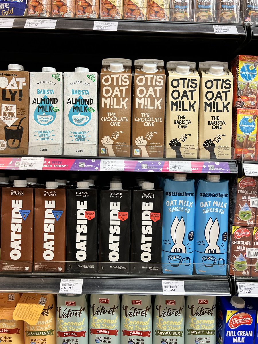 brgsjks's tweet photo. Rakan rakan twitter boleh tak bantu saya oat milk mana yang sedap. Price belakang kira, yang paling sedap dulu. https://t.co/3gx2Lgu19X