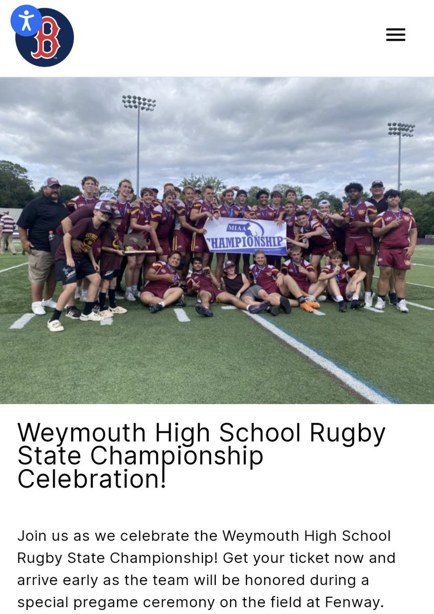 Huge Day Sunday for the back to back state champions! Thank you to <a href="/RedSox/">Red Sox</a> for having us!