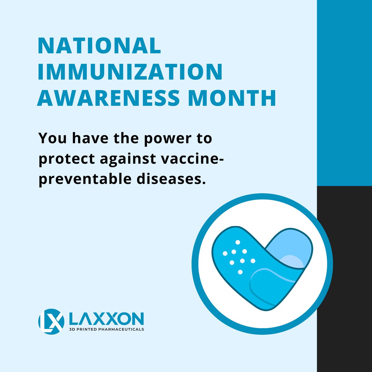 LaxxonMedical's tweet photo. August is the month we dedicate to raising awareness about the significance of getting vaccinated regularly, regardless of age.

Learn more about the history and importance of NIAM here: https://t.co/sCgpF4vtKz

#NIAM #NationalImmunizationAwarenessMonth #pharma #healthtechnology https://t.co/63ivH7NIG1