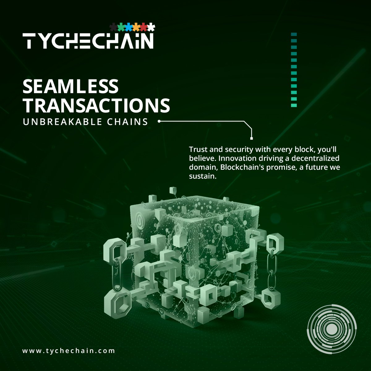 TycheChain's tweet image. Seamless Transactions, Unbreakable Chains - Building a Future with Sustainability! Discover the Power of TycheChains and a World of Secure and Sustainable Solutions. Experience the Prospect of Tomorrow! 
#BlockchainTechnology #FutureOfTransactions #SecureSolutions #Sustainability