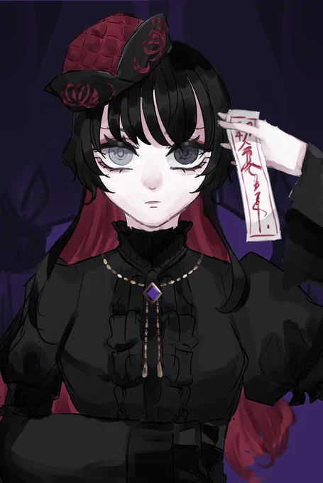 #きりがわんどろ配信可 #きりがわんどろ   カラー #333333 テーマ 三白眼 ロスタイム 10分  ゴシック風キョンシーちゃん