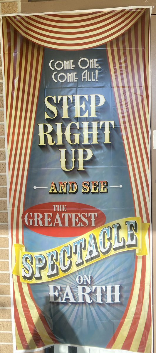 TaMiyahLowe's tweet photo. 📣 “Come one, come all!” 📣
This is ✨THE GREATEST SHOW✨🎡🎠 We are so excited kick off the 2023-2024  school year and welcome our @SeminoleTrails staff back to campus! @STEPrincipalJJ @STES_Bush @Kathy_Winne @Miss_Redlich @MrsGreen1997 https://t.co/mh8WaguHq5
