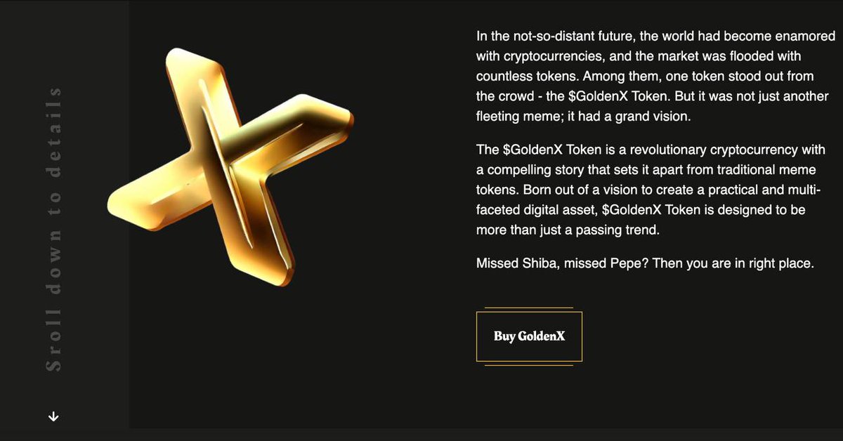 cryptogems555's tweet photo. Interesting launch coming tomorrow guys

The #GoldenX Token @GoldenXErc20

👇👇

Tg: https://t.co/7LFtK9NjwQ

Launch 5th Aug 9AM~10AM EST

https://t.co/Mn0iIBSSFL

Not a traditional meme token IMO

https://t.co/Pq1NYIVXPZ

CA: 0x62c405aa7b9a0c3f1ad6aa9d26fdaa96b04d716d