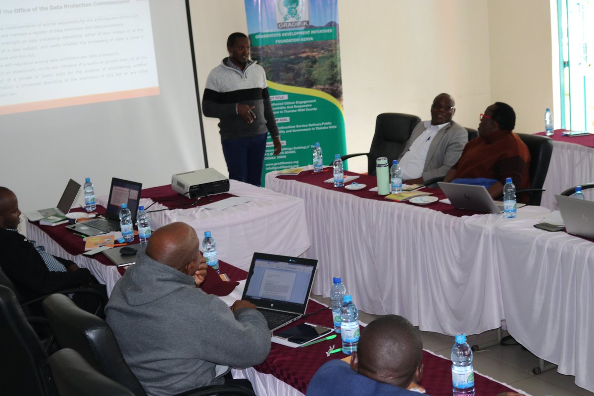 Gradif_kenya's tweet image. Data governance plays a critical role in ensuring compliance with the Kenyan Data Protection Act. During engagement meeting on data  governance and data protection in Tharaka Nithi County.
@Open_Institute @TNCG_Official