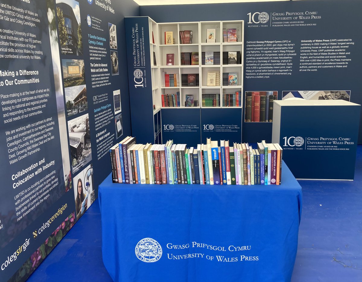 Gwasg Prifysgol Cymru (@gwasgprifcymru) on Twitter photo Ein llyfrau yn werth eu gweld ar faes yr <a href="/eisteddfod/">eisteddfod</a>, dewch i’n gweld yn stondin <a href="/drindoddewisant/">Drindod Dewi Sant</a> trwy gydol yr wythnos! Bydd ein llyfrau hefyd ar werth yn stondin <a href="/LlyfrauCymru/">Cyngor Llyfrau Cymru</a> a siop lyfrau <a href="/AwenMeirion/">Awen Meirion</a>.
#Steddfod23 Ein llyfrau yn werth eu gweld ar faes yr <a href="/eisteddfod/">eisteddfod</a>, dewch i’n gweld yn stondin <a href="/drindoddewisant/">Drindod Dewi Sant</a> trwy gydol yr wythnos! Bydd ein llyfrau hefyd ar werth yn stondin <a href="/LlyfrauCymru/">Cyngor Llyfrau Cymru</a> a siop lyfrau <a href="/AwenMeirion/">Awen Meirion</a>.
#Steddfod23