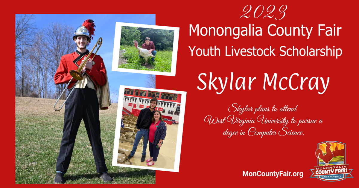 MonCountyFairWV's tweet image. Join us in celebrating our Livestock Youth! Congratulations SKYLAR McCRAY! moncountyfair.org/livestock-scho… #moncountyfair #moncounty
