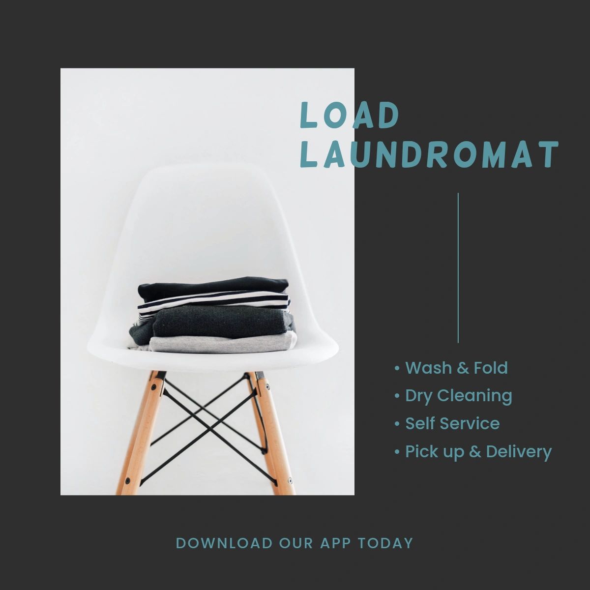 Take laundry off of your to-do list, and let us take care of it for you! To learn more about our laundry and dry cleaning services, visit our website.

loadlaundromat.com/services