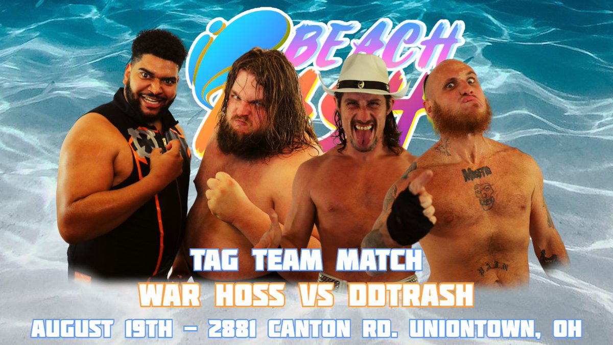 Whether the titles have been on the line or not, the issues between War Hoss and DDTrash have continued to rage on for months and months! With both teams having a legitimate claim to being the Best of the Best in the OCW Tag Team Division, who will be victorious at Beach Bash 4?