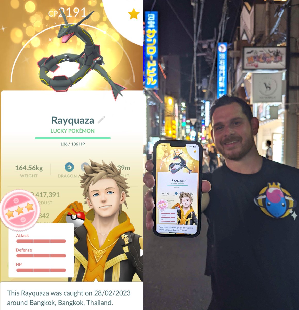 ItsFleeceKing's tweet image. IT FINALLY HAPPENED!!! 😭😭😭

After exactly 186 lucky trades..

A whole group of us screamed when I appraised it. I was a little shaky, in genuine shock and disbelief, I still am. All these years later, on the release day of Mega Rayquaza, right here in Japan 🥺 🇯🇵

#PokemonGO