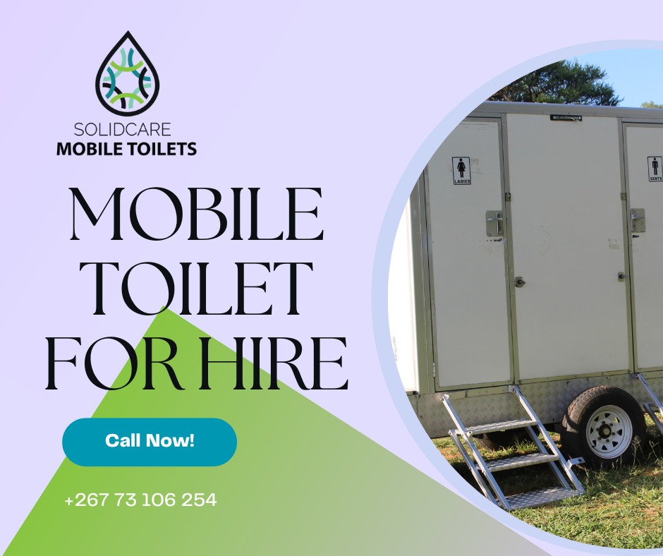 The most clean and affordable Executive Toilets around Gabs.
Free delivery around Gaborone,P8 per KM outside Gaborone(to & from).

☎️(+267) 73 106 254/76 764 118
📧sales@solidcaremobiletoilets.com
#cleantoilets
#solidcaremobiletoilets
