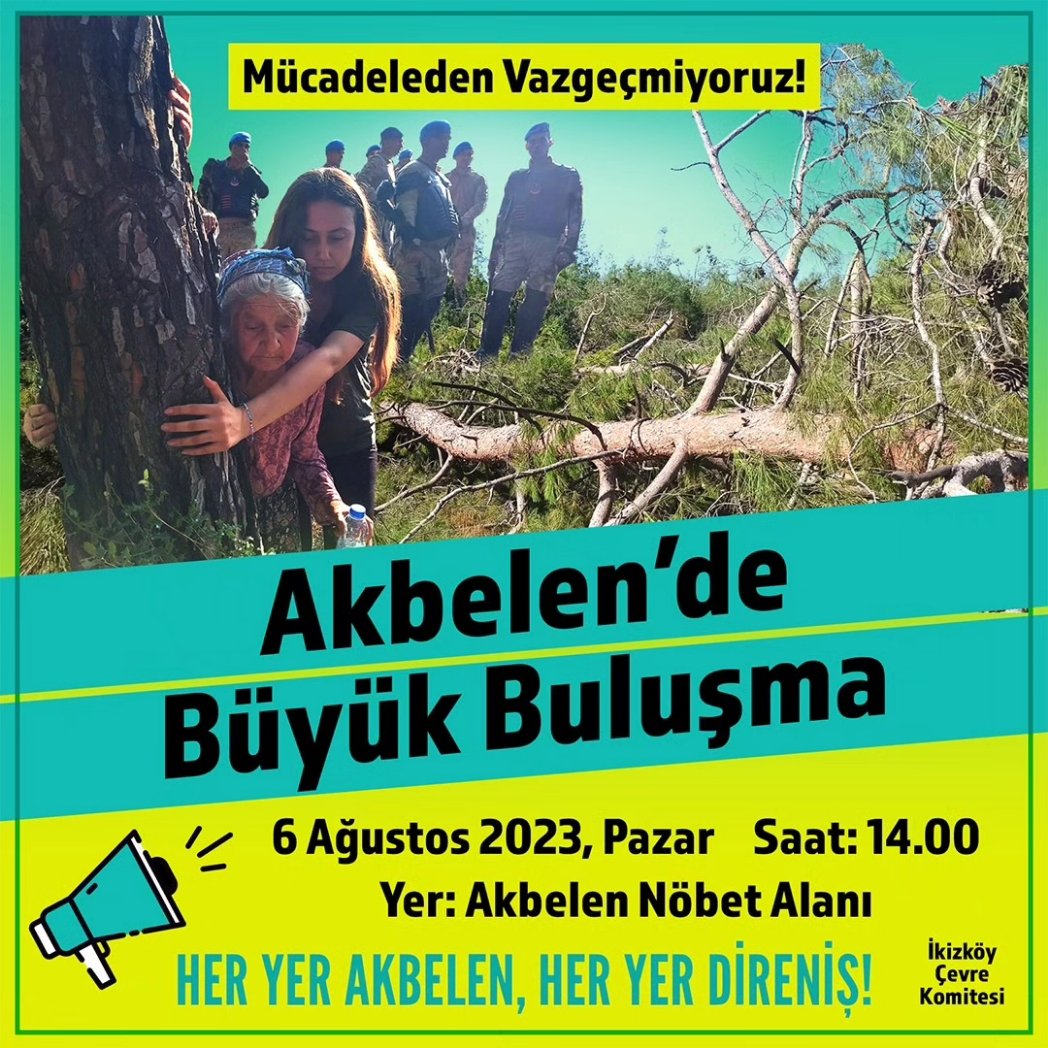 ikizkoydireniyo's tweet photo. Dünyanın pek çok yerinden #AkbeleneSahipÇık sesleri yükseliyor, pazar günü pek çok şehirden İkizköy dostları Akbelen'de buluşuyor! Herkesi bekliyoruz 🌿

🗓️6 Ağustos Pazar
🕑14.00

#HerYerAkbelenHerYerDireniş https://t.co/L1tr0DXxDM
