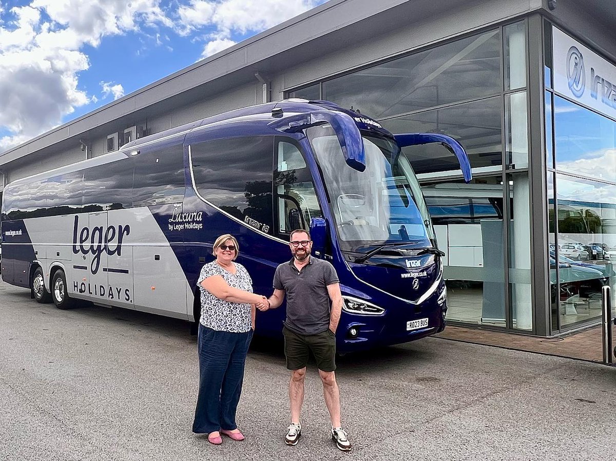 Yesterday we were lucky to have sunnier skies for the handover of this stunning Irizar Integral i8 finished in Leger Holidays Luxuria specification to <a href="/readybusltd/">Readybus Ltd</a>

Welcome to the Irizar family!
#coachindustry #DAF #luxurytravel #luxuria #coachtourism