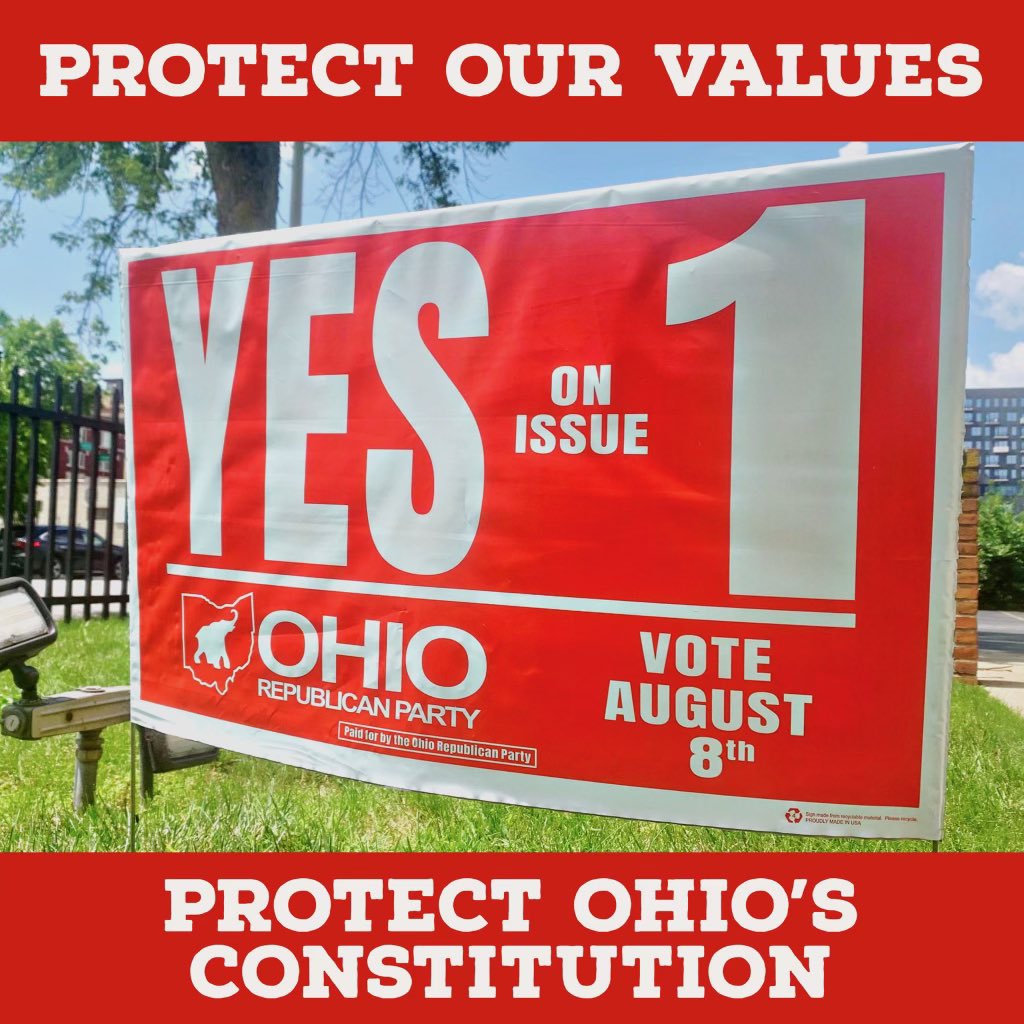 Vote YES on Issue 1!  The Communist and Socialist are strongly opposing Issue 1 so that should be all the evidence you need. Vote YES on Issue 1! 🇺🇸