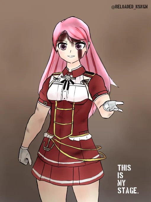 アブルッツィさん  これが私の『主演舞台』 (こういうのも描きたかった) #艦これ版深夜の真剣お絵描き60分一本勝負 #艦これ版真剣お絵描き60分一本勝負_20230804