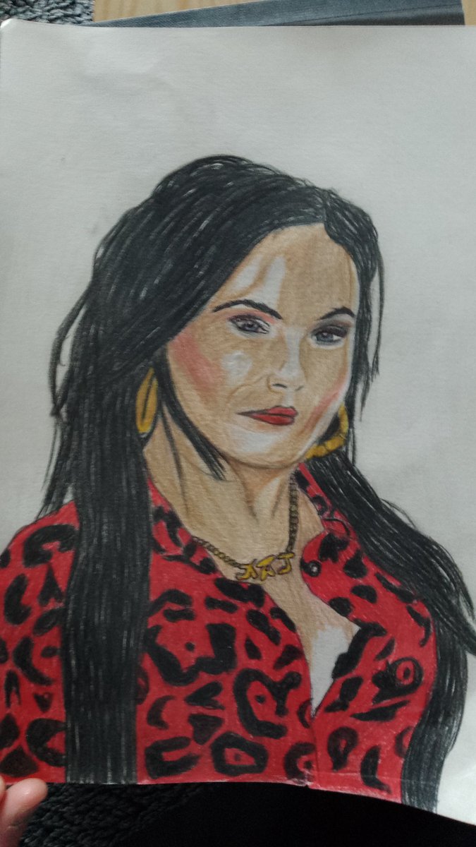 jezbit1220's tweet photo. @JessieWallaceUK been having a clear out and found my art work I did of you Jessie https://t.co/wRQ8810JrN
