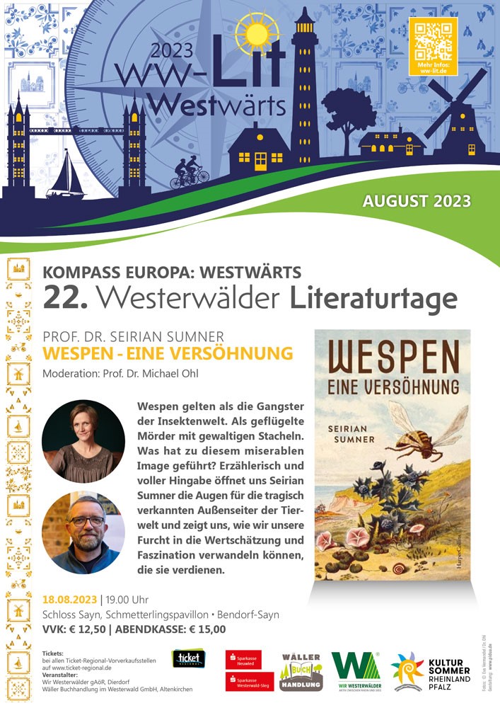 WaspWoman's tweet image. You can now read #EndlessForms in #German! 
genialokal.de/Produkt/Seiria…
And if you&apos;re in Germany 18th Aug, find me at the #Westerwald #LiteraryFestival, with Michael Ohl @mfnberlin - my wasp-book twin: amazon.co.uk/Wespen-Ein-Por…

ww-lit.de/programm/ #Wespen @uclbiosciences @zcosini