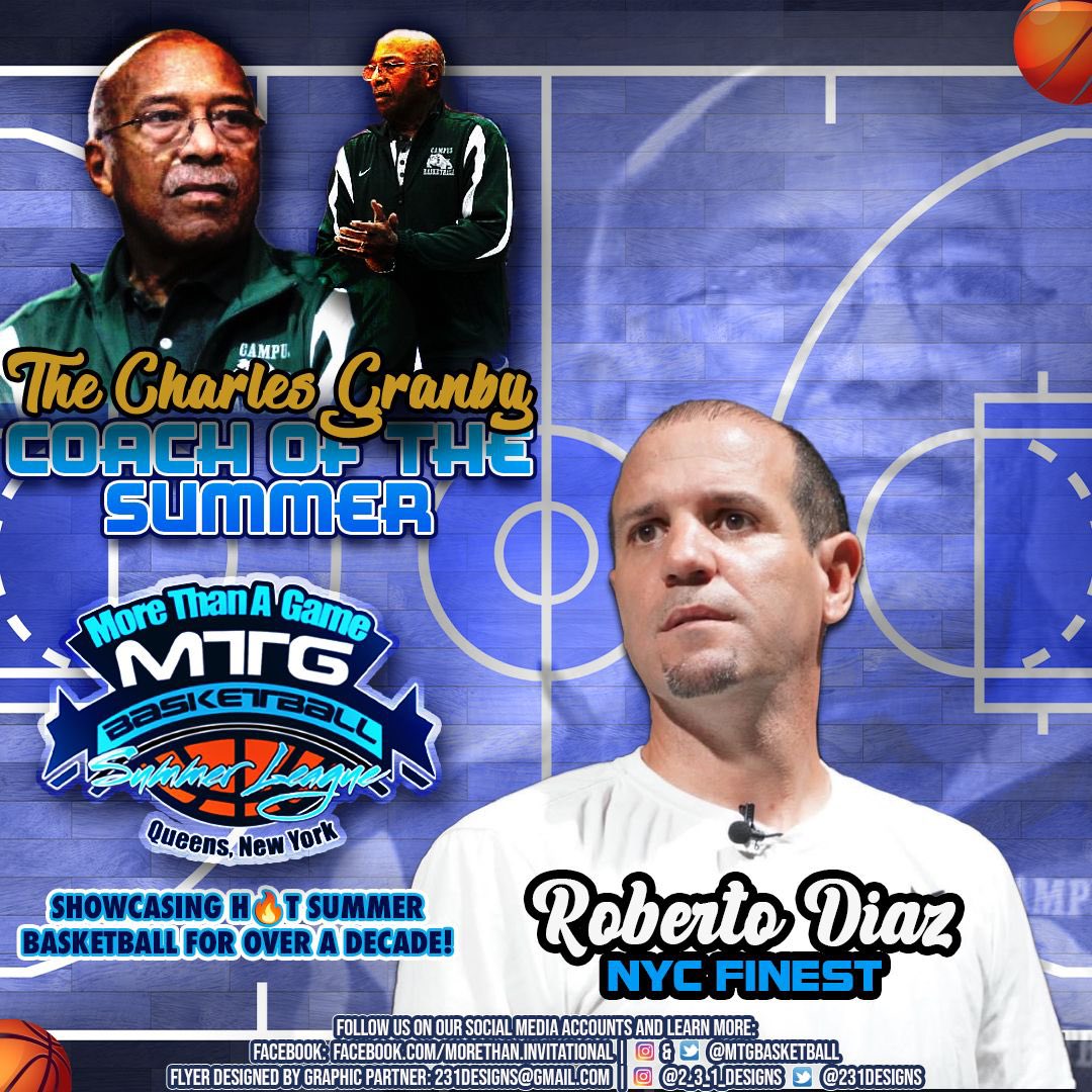 NYC Finest coach Roberto Diaz has been named the Charles Granby COACH OF THE SUMMER. NYC Finest finished pool play undefeated and secured the #1 seed (POOL A) heading into the playoffs!