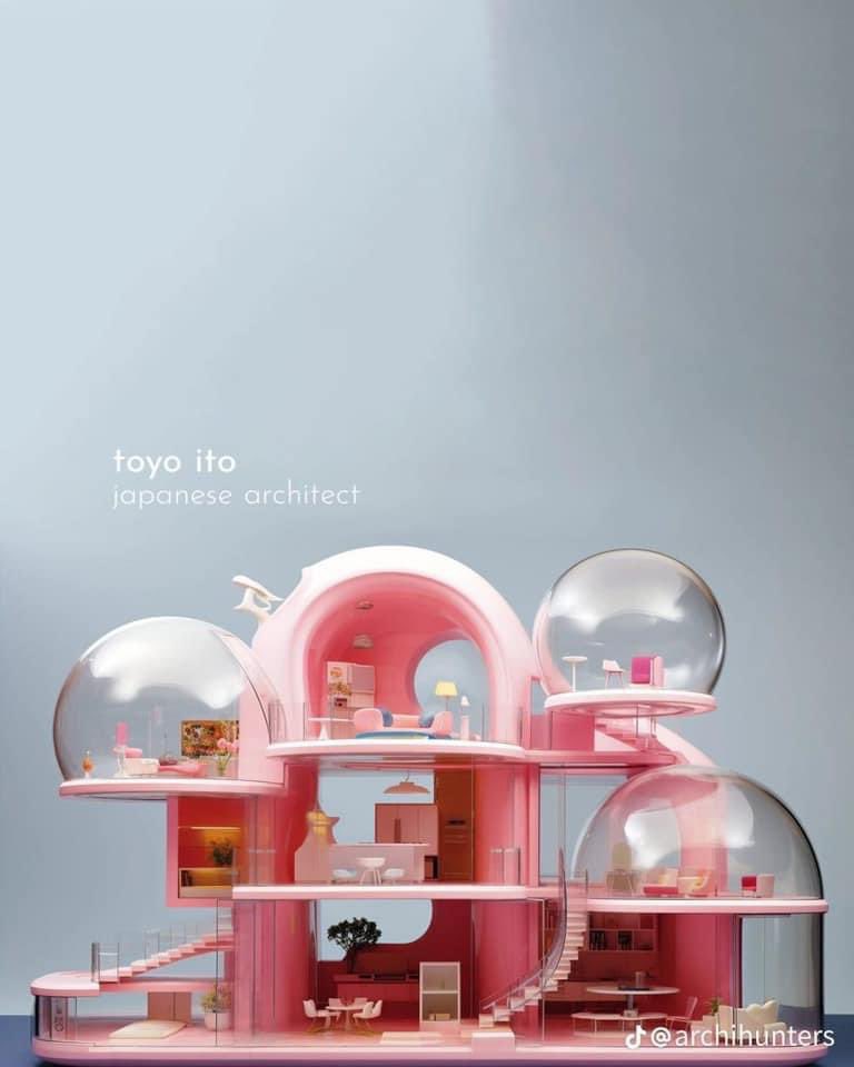 urbanofilia's tweet photo. Ilustraciones de casas Barbie con diseños inspirados en técnicas de arquitectas y arquitectos de renombre:
¿En cuál vivirías? 
✏️ Archihunters https://t.co/ZxusdmBtCo
