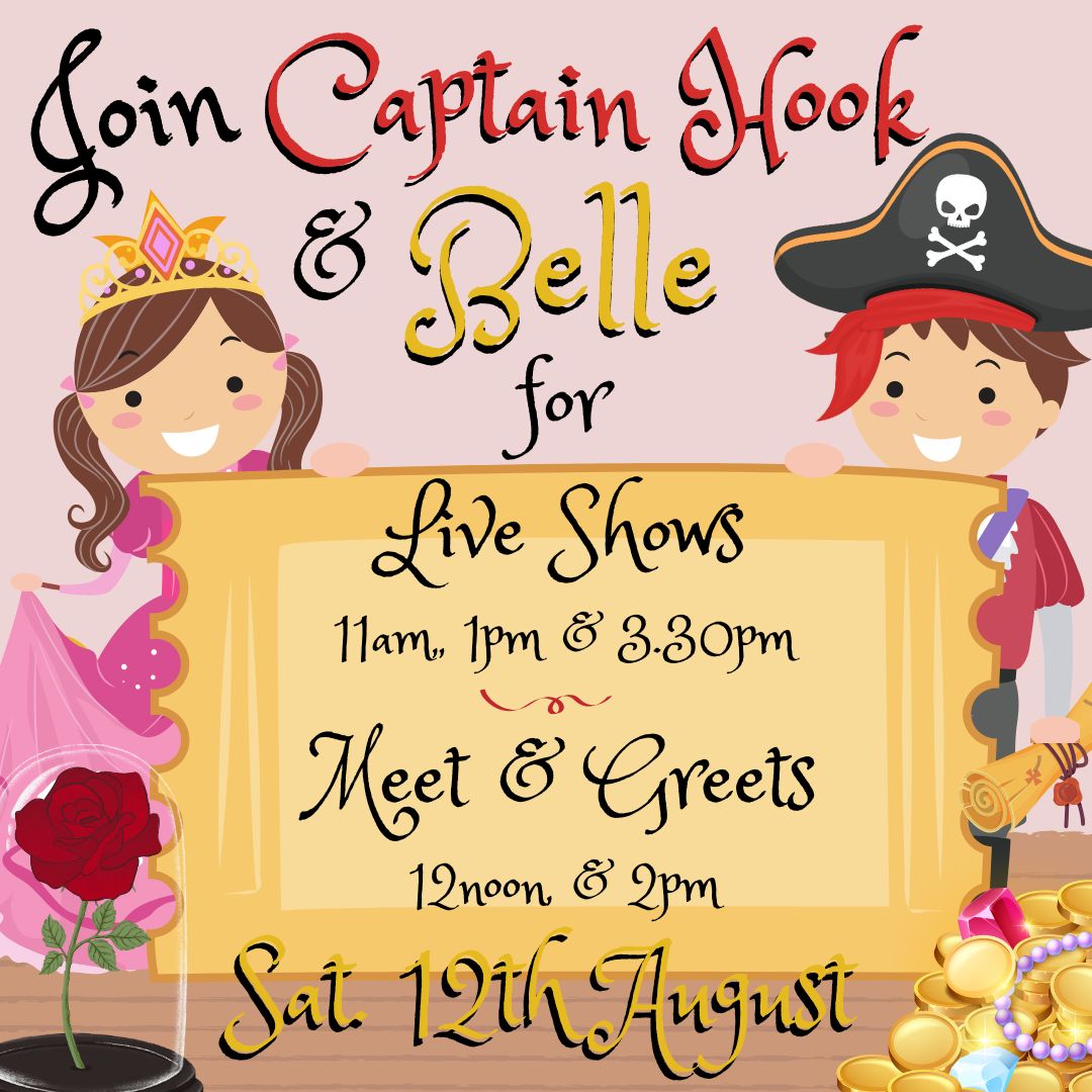 This time next week we will welcome Captain Hook and Belle to the farm! 🏴‍☠️👑There will be fun live shows & meet & greets throughout the day, plus lots of farm activities. This event is INCLUDED with your day ticket or membership. Pre-book: rovesfarm.digitickets.co.uk/tickets #rovesfarm