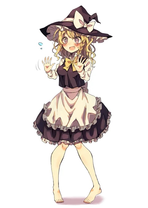 魔理沙ちゃん!「わ、私はかわいくなんかないぞ...!?ほめても何もでないぜ...!?」 #東方Project