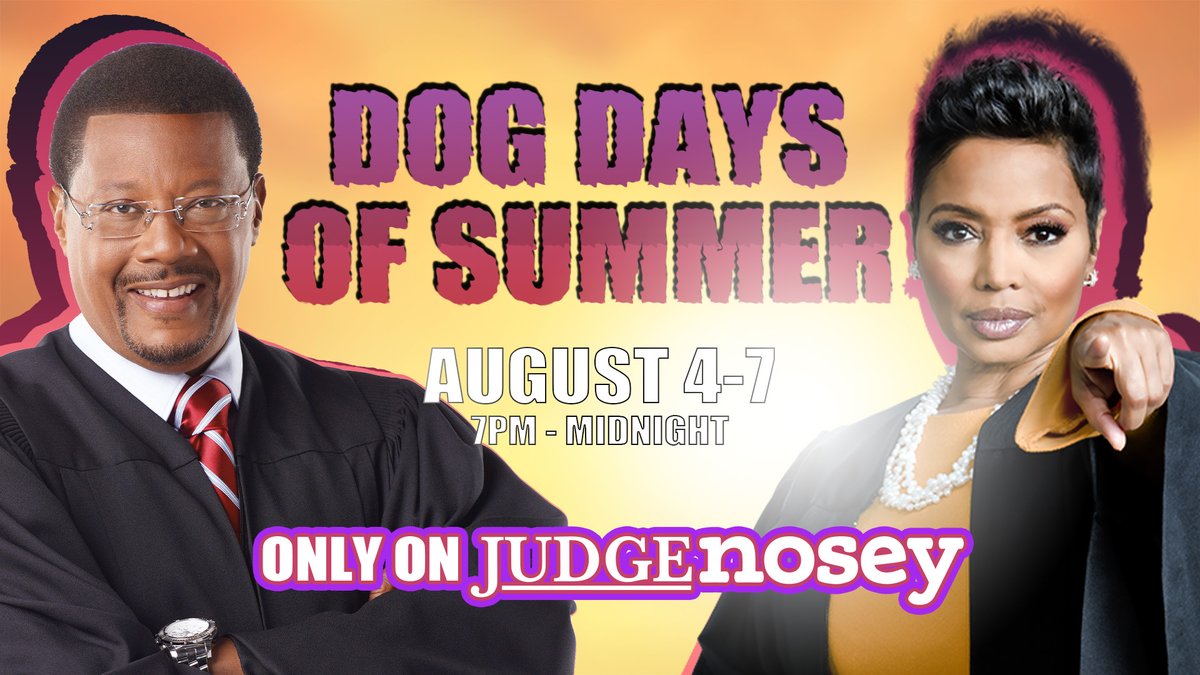GetNosey's tweet image. Beat the heat indoors with Judge Mathis and Divorce Court! Watch only on Judge Nosey starting tonight!

#judgemathis #divorcecourt #getnosey #dogdaysofsummer 

@VIZIO @plex @PlutoTV @TheRokuChannel @xumoplay