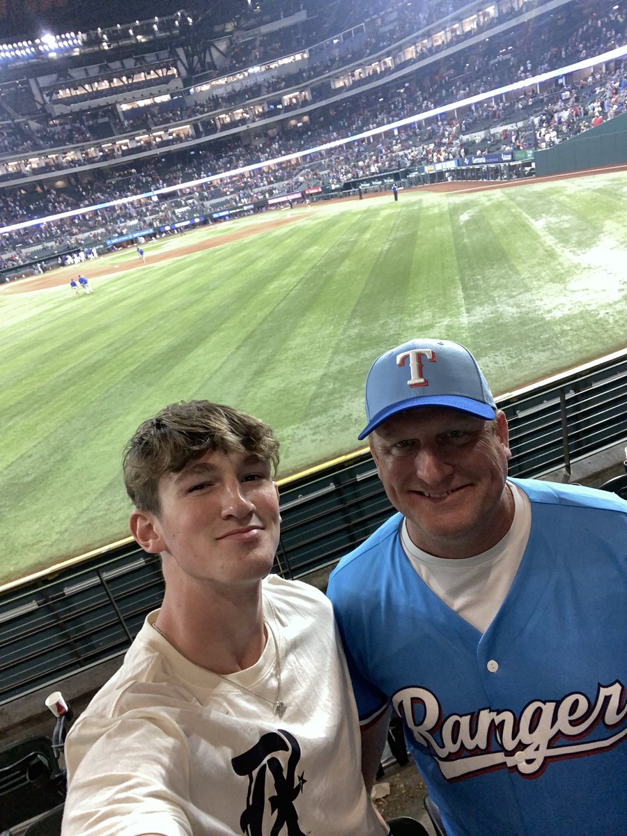 DerrDamon's tweet photo. Yesterday was @JaksonDerr ‘s 18th birthday. We celebrated by watching the Rangers sweep. Love you son! https://t.co/DsWbkympI7
