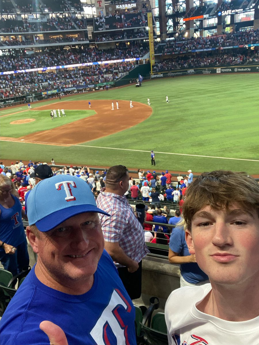 DerrDamon's tweet photo. Yesterday was @JaksonDerr ‘s 18th birthday. We celebrated by watching the Rangers sweep. Love you son! https://t.co/DsWbkympI7