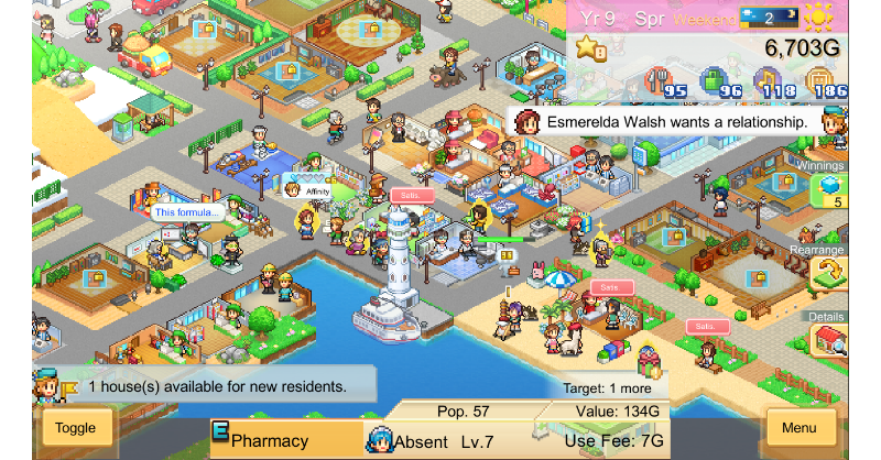 kairokun2010's tweet photo. Unlock new stores and facilities, help your residents find love, or cash in on the stock market!

Add to your wishlist.

A town sim where you raise generations of residents.