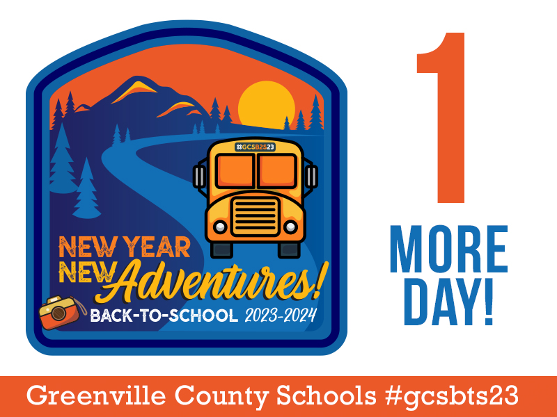 gcschools's tweet photo. Tomorrow is the big day! First Day of School 2023! Be sure to take your child's picture tomorrow with our Back to School signs and send them to us at facebook@greenville.k12.sc.us.
Find the signs here: https://t.co/F2xKGefzbD
#btsgcs23
#GraduationPlus
#CountdowntoFirstDay https://t.co/TBxFTmGxl9