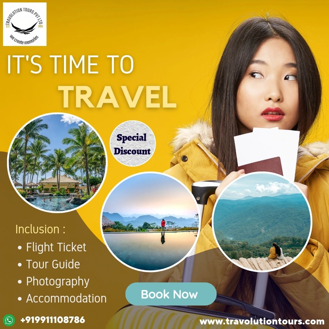 Book Domestic & international  Flight Tickets at discounted price from Travolution Tours

Contact us: +919911108786
+919818885644
Email:support@travolutiontours.com
Visit: travolutiontours.com

#airfaredeals #domesticflight #discountedprice #airfaresale  #travelagent