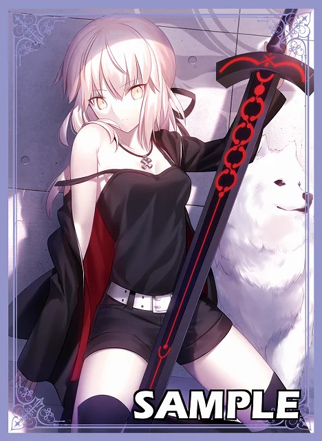【夏コミ/BOOTH 新作発表④】 「セイバーオルタ」スリーブ 枠部分がメタリック仕様にとなっております!