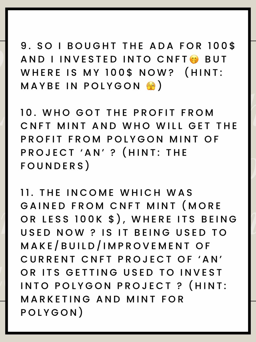 assimmann's tweet image. So here is my concern, with an example. How a project manipulates things around and how founders make profit personally. 
90% of these project owners know that after 2-5 years they will not survive. 
@SmoothYetiMC @ClaypezNFT @DanketsuNFT  #cnft #CardanoCommunity #rugpulls