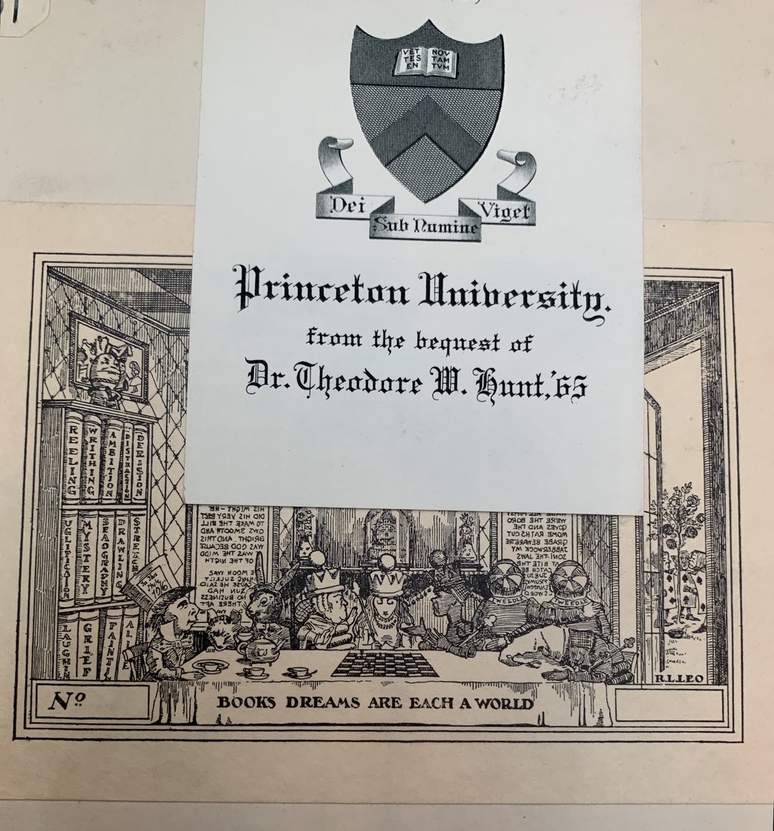 Alice in Wonderland and James Shirley research interests finally overlap in the bookplate to one Princeton copy of The Duke’s Mistress (covered, unfortunately by a donor label). I’d love to see the full plate