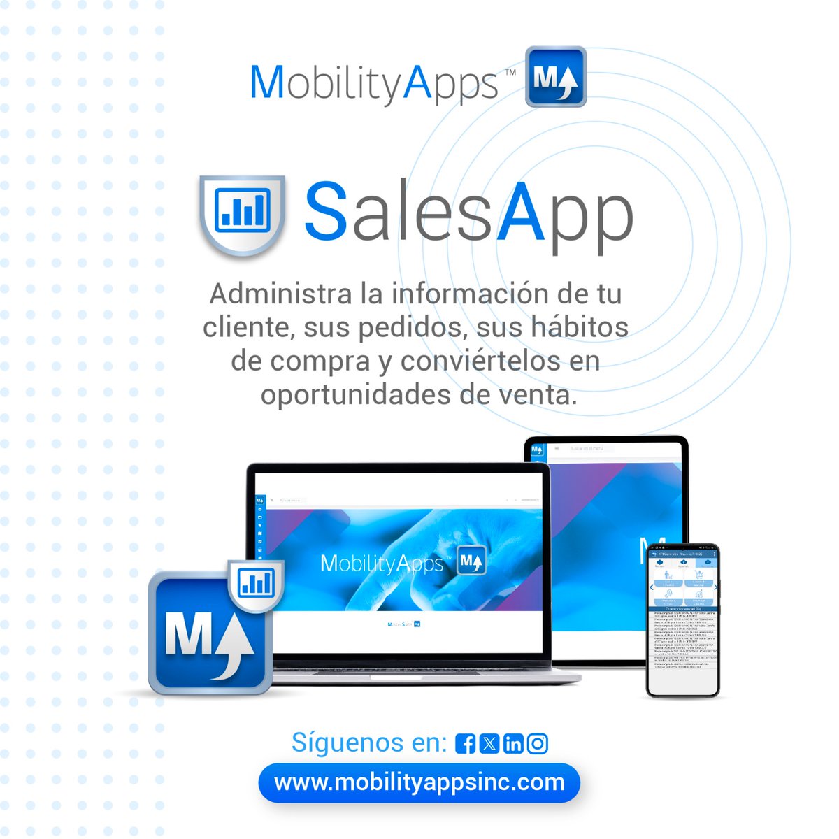 MobilityAppsInc's tweet photo. Descubre por qué SalesApp es la mejor opción para gestionar tu negocio desde una sencilla aplicación
Página web💻: https://t.co/3g0rycqbs8
Contacto 📧: socialnetwork@mobilityappsinc.com
#MobilityApps
#MovilizaTuNegocio
#reportesintegrados https://t.co/cw7iZPUUtY