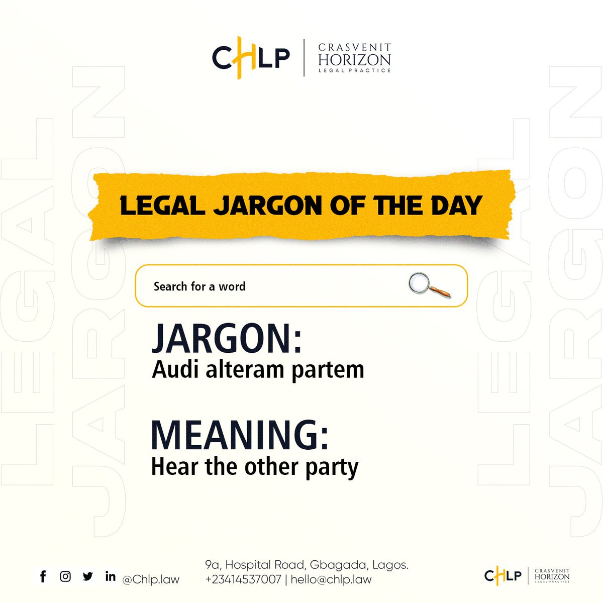 #legaljargon #chlplaw