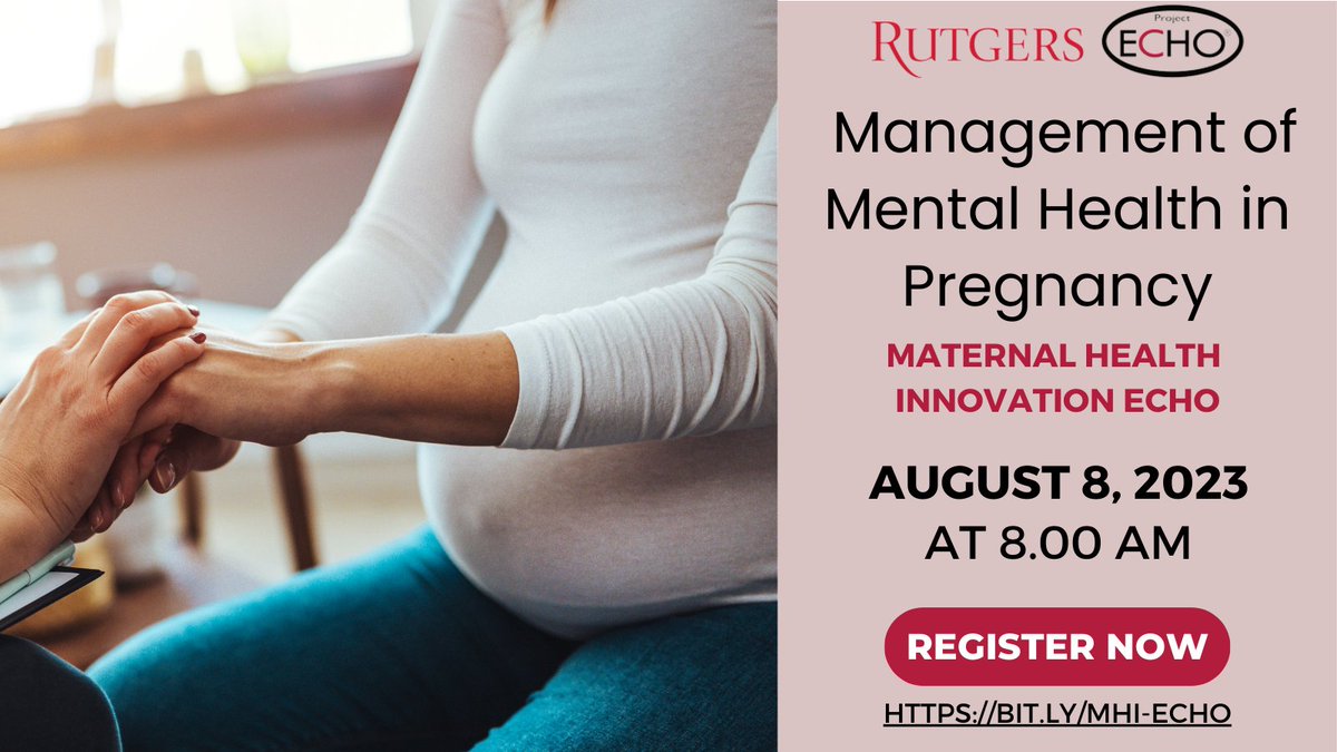 We hope you can join us on Tue! We'll discuss the mental health issues that can occur during pregnancy/postpartum, the best ways to manage them, and sharing of resources. Register to earn free CE credits @NJDeptofHealth @Erica_DSW @rwjms #mentalhealth #maternalmentalhealth