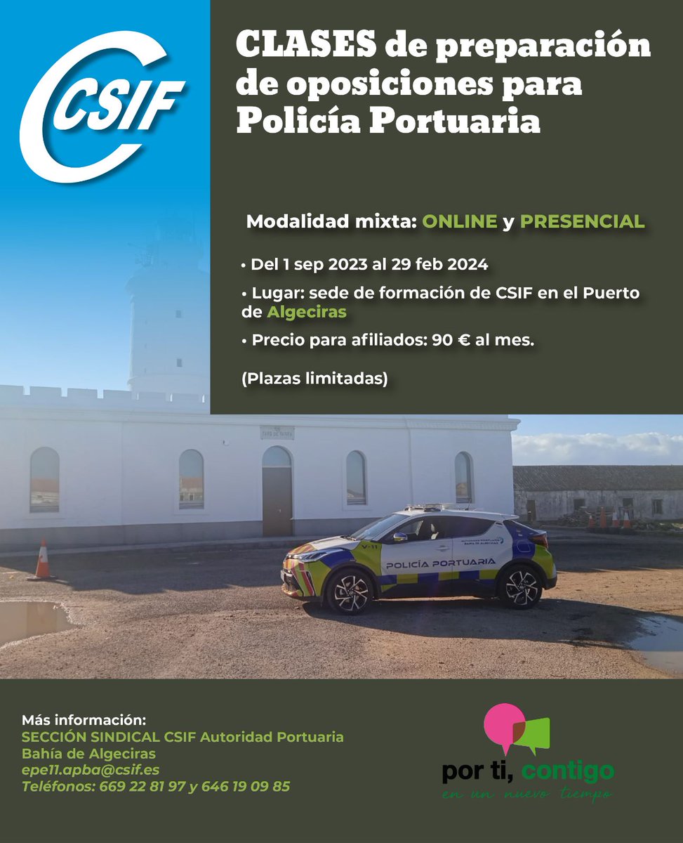 CSIFPuertosAND's tweet image. 🟢📢 Oposición para policía portuaria en APBA📢🟢

🟢 Prepárate con CSIF

🟢  Las bases del concurso con salida inmediata.