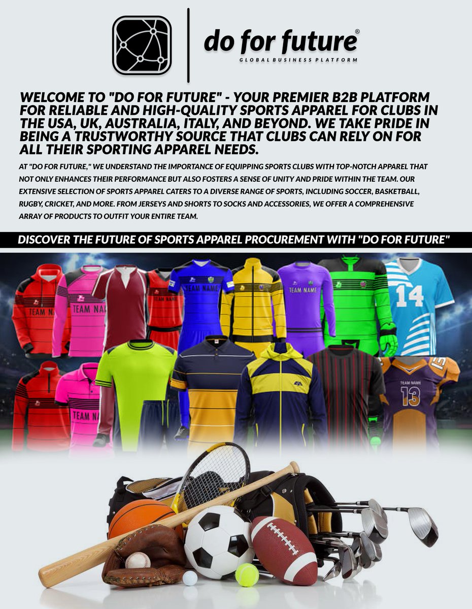 "Trustable and certified sellers on the doforfuture.com platform, ensuring peace of mind and genuine products for all your sports apparel needs."
 confidence from verified sellers on 'DoforFuture,' where quality and authenticity are guaranteed for sports clubs in the USA,
