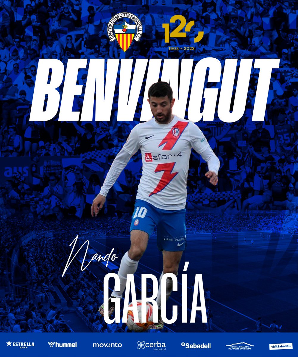 CESabadell's tweet photo. 🚨 𝐎𝐅𝐈𝐂𝐈𝐀𝐋 | Nando García, nou jugador del @CESabadell 💥

🤝 Arriba procedent del @RMajadahonda 

📍 Extrem dinàmic i amb més de 120 partits a Segona Divisió

🔗 https://t.co/Gk7FiDpJvY

💙 Benvingut, @nandogp7! 🤍

#EscollimElSabadell https://t.co/n4MpxjrsnB