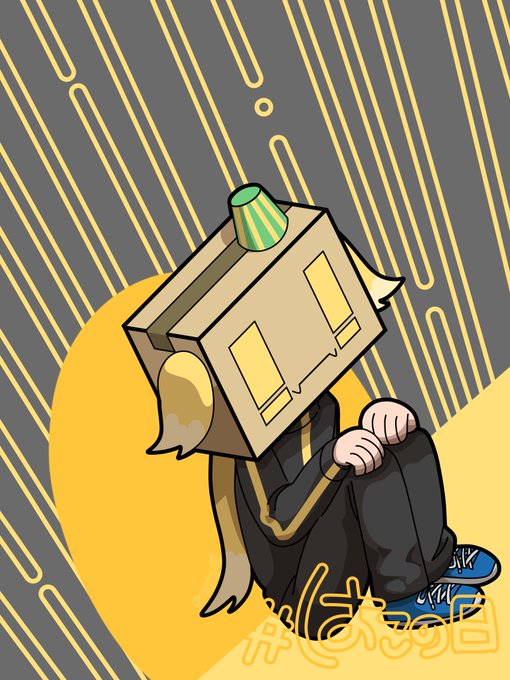 「blonde hair cardboard box」 illustration images(Latest)