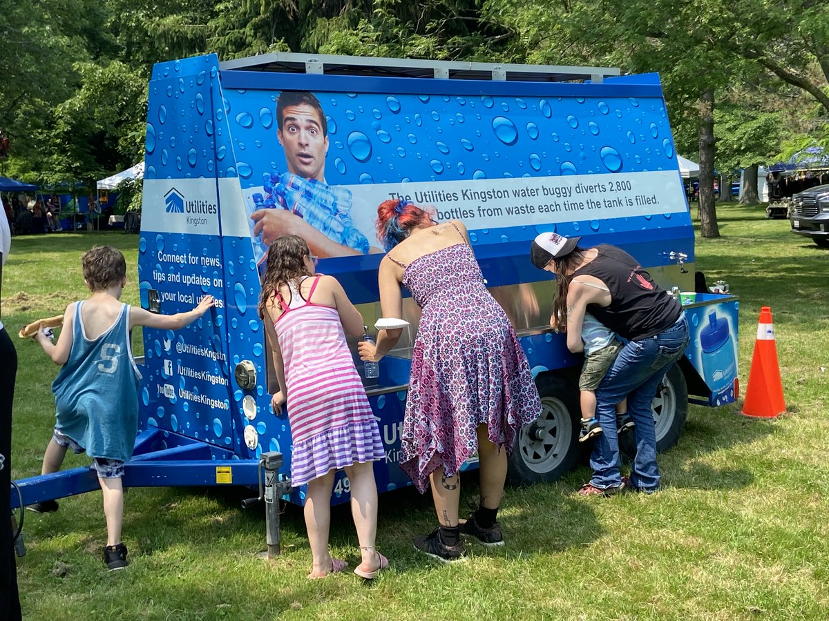 UtilitiesKngstn's tweet photo. We’re excited to support the twenty-fifth annual Bike Rally of @F4LBR. This community raises funds to help people with HIV/AIDS while riding! Bring your water bottle & enjoy quality, free tap water at our #WaterBuggy. See you at Confederation Park on Aug 8. #ygk https://t.co/PqtJmzTSxr