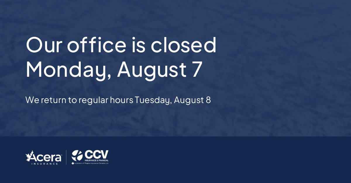 Our office is closed on Monday, August 7. We return to regular hours on Tuesday, August 8.

In the event of a claim, please visit: loom.ly/em4fSY0