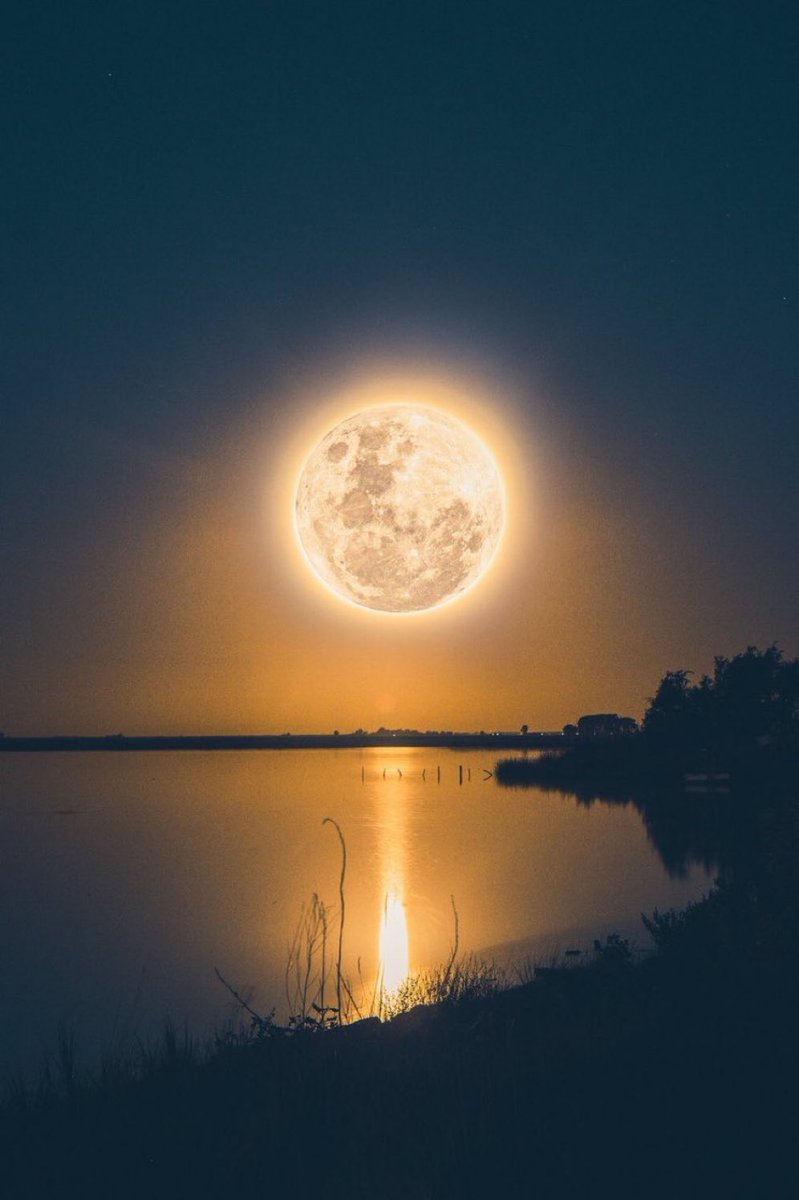 Moon reflection.