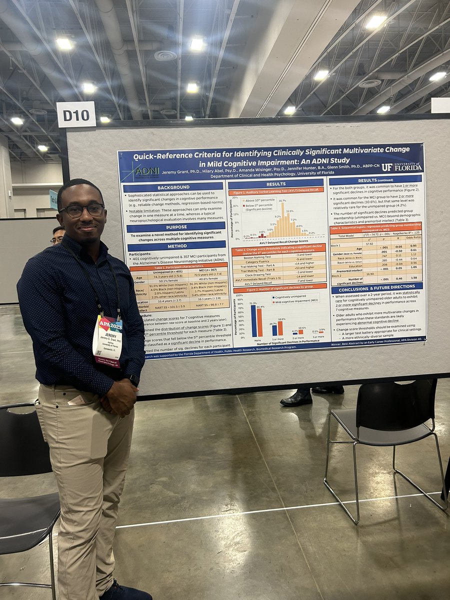 APADivision40's tweet photo. Did you miss the scientific poster sessions? Check out the work below by @JGrantNeuro, the winner of the ECP Poster Award, and Darius Vann, mentored by @lisa_rapport, the winner of the Student Poster Award! Be sure to find them at the conference to congratulate them! 🎉 https://t.co/N2gNEq6d5z
