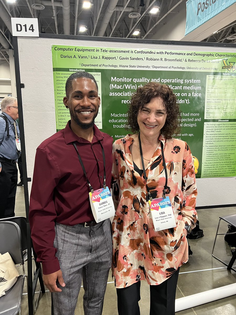 APADivision40's tweet photo. Did you miss the scientific poster sessions? Check out the work below by @JGrantNeuro, the winner of the ECP Poster Award, and Darius Vann, mentored by @lisa_rapport, the winner of the Student Poster Award! Be sure to find them at the conference to congratulate them! 🎉 https://t.co/N2gNEq6d5z
