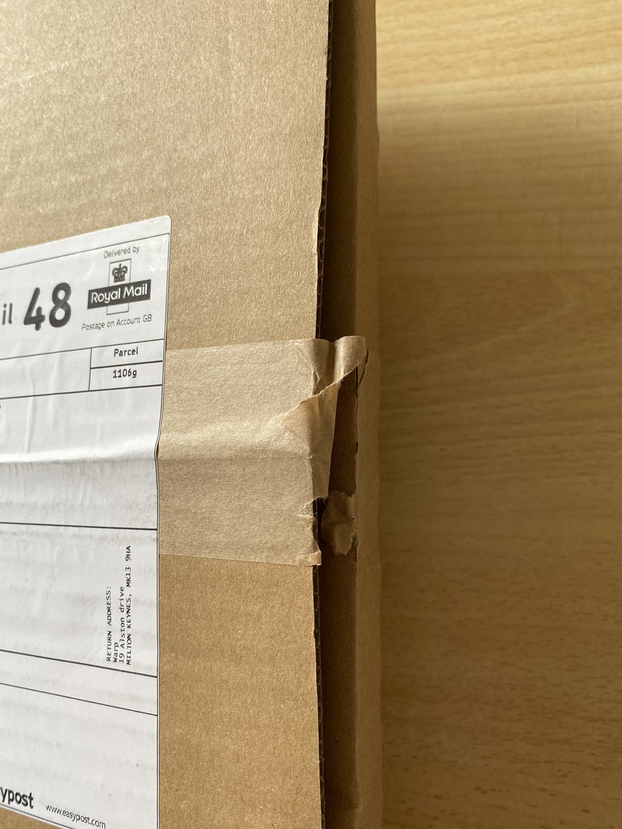 Pua'n (@peanutsnake) on Twitter photo . <a href="/RoyalMail/">Royal Mail</a> <a href="/RoyalMailHelp/">Royal Mail Help</a> v worrying that my parcel from <a href="/WarpRecords/">Warp Records</a> Ochre store arrived opened at both ends. Feeling thankful an apparent would-be thief had bad taste in music (inner tissue also torn, def looks like someone had pulled it out and put it back). . <a href="/RoyalMail/">Royal Mail</a> <a href="/RoyalMailHelp/">Royal Mail Help</a> v worrying that my parcel from <a href="/WarpRecords/">Warp Records</a> Ochre store arrived opened at both ends. Feeling thankful an apparent would-be thief had bad taste in music (inner tissue also torn, def looks like someone had pulled it out and put it back).